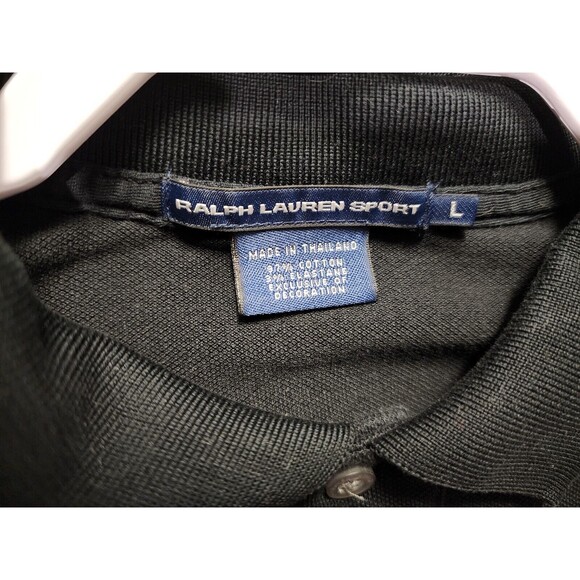 Ralph Lauren Sport Women Polo Shirt Dress Black Purple Jersey Stripe Logo Size M - Picture 7 of 9